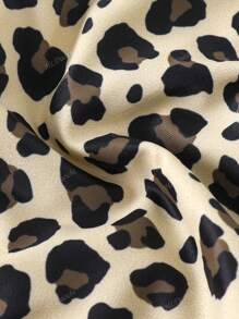 2pcs Women Floral Print Bikini Swimsuit, Sexy Leopard Print Tie Front Padded, Two-Piece Cute Elegant Fashion Hot Girl Beach Style, Summer Holiday
