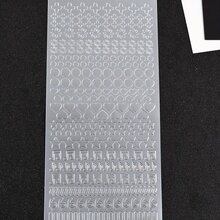 1 miếng dán họa tiết trái tim màu vàng/bạc - Polyethylene Terephthalate chủ đề tình yêu - Trang trí lấp lánh tự dính bóng cho bề mặt nhựa, sử dụng một lần, hình dạng không đối xứng - Một cỡ - Xem 12