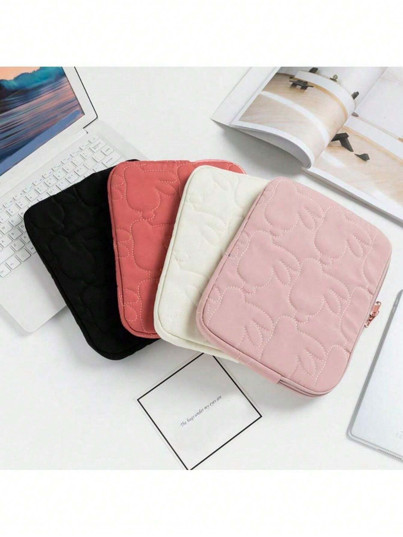 1pc Quilted Rabbit Design IPad/Laptop Sleeve Case,
