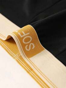5pcs Men's Comfortable Breathable Solid Color Boxer Briefs, Men's Underwear