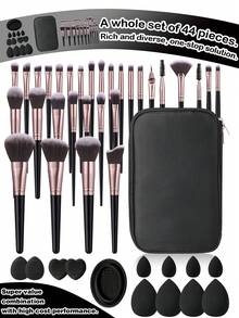 13/30/31/43/44件套化妆工具套装，包含：30支化妆刷套装+4个迷你化妆海绵+1个化妆刷清洁工具+1个收纳袋+4个化妆海绵+4个迷你气垫粉扑，化妆刷套装，化妆刷套装，化妆刷套装，全套化妆工具，化妆刷套装，化妆刷套装，化妆礼盒套装 - 彩色 - 查看 1