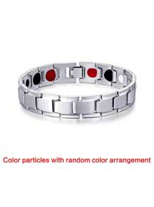 1 件可调节男士磁性手链，时尚高端个性化磁链手镯，流行时尚珠宝，圣诞节、新年、情人节节日礼物