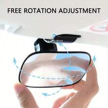 Car Seat Rearview Mirror, Adjustable Car Makeup Mirror, Convex Mirror, Universal ABS Mirror, Car Accessories - 1 Pack - View 3