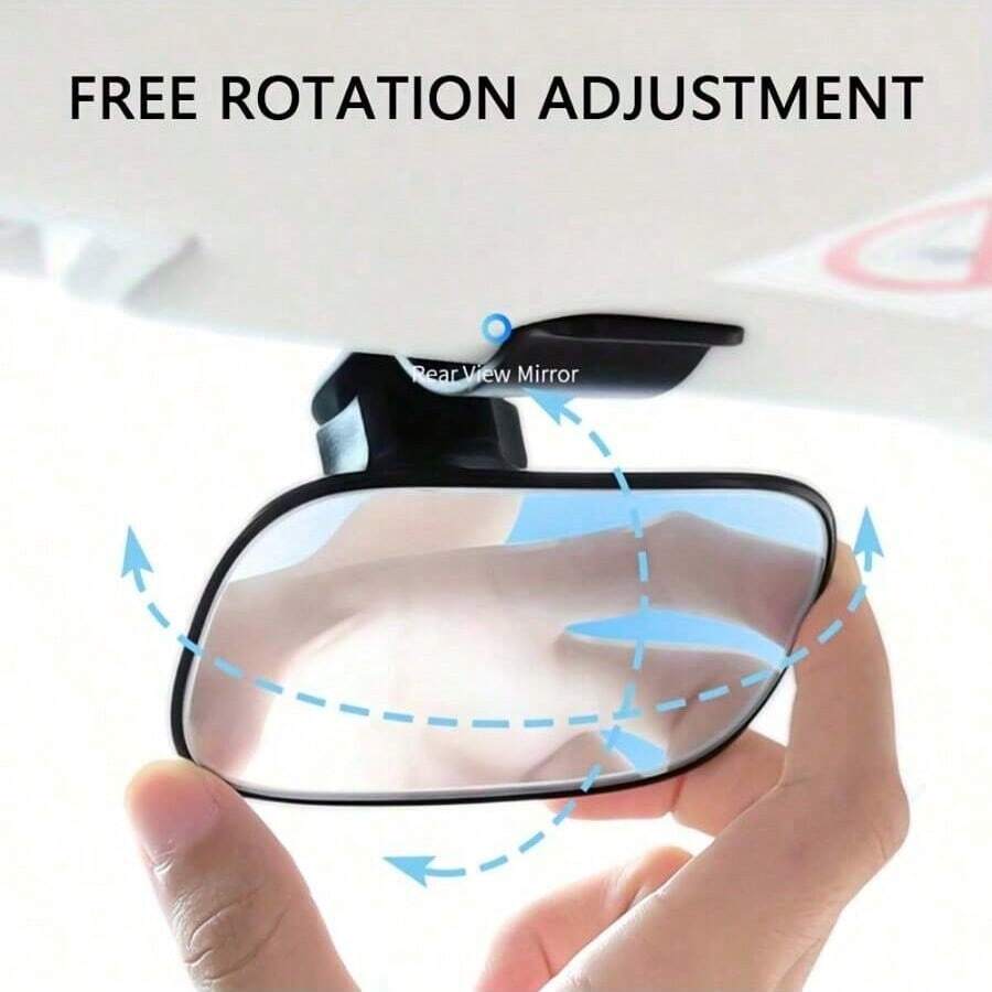 座椅镜 - 宽凸面防碎玻璃，用于后视和前视，圣诞节万圣节感恩节礼物 - 黑色 - 查看 1