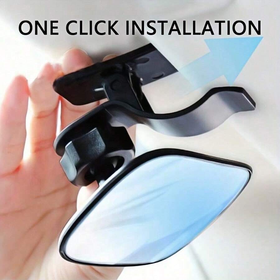 Car Seat Rearview Mirror, Adjustable Car Makeup Mirror, Convex Mirror, Universal ABS Mirror, Car Accessories - 1 Pack - View 1