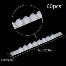 1 bộ 60 chiếc kẹp chống trượt trong suốt cho móc treo, phụ kiện miếng đệm chống trượt bằng silicon - trắng - Xem 6