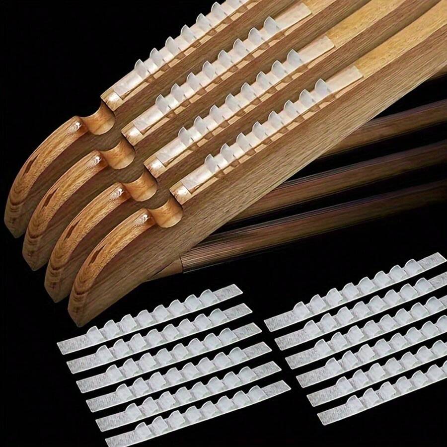 1 bộ 60 chiếc kẹp chống trượt trong suốt cho móc treo, phụ kiện miếng đệm chống trượt bằng silicon - trắng - Xem 1