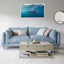 Canvas Print Shark Picture Poster Wall Art Animal Prints Office Bedroom Wall Art Decorations With Framed