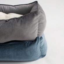 Removable Dog Bed/Cat Bed, 4-Season Use, Square Shape, Non-Slip Bottom, Flannel Fabric, High-Elastic PP Rayon Filling, Comfortable Pet Bed, Minimalist Style, Available In Yellow, Blue, Dark Gray, Army Green, Rose Red Solid Colors, SGS Certified, Sourced From Home Textile Manufacturer - Multicolor - View 10