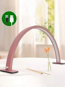 1 件半月形美甲台灯，粉色/白色半月形 LED 美容灯，睫毛灯 LED 美甲技术灯，适用于睫毛延长、纹身、眉毛绘画，亮度可调，美容工作室使用 - 多色 - 查看 3