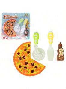 Crec Crec Pizza Cutting Food Kit With 7 Pieces Toy - Nhiều màu - Xem 1