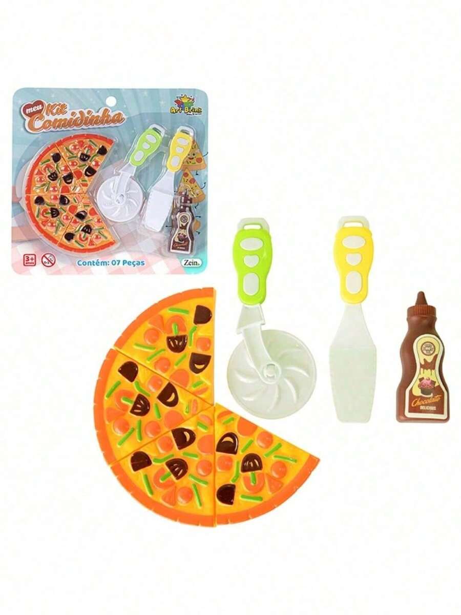 Crec Crec Pizza Cutting Food Kit With 7 Pieces Toy - Nhiều màu - Xem 1