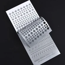 1 miếng dán họa tiết trái tim màu vàng/bạc - Polyethylene Terephthalate chủ đề tình yêu - Trang trí lấp lánh tự dính bóng cho bề mặt nhựa, sử dụng một lần, hình dạng không đối xứng - Một cỡ - Xem 6