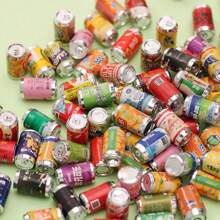 10/20/30pcs 3D Simulation Drink Can Bottle DIY Accessories Miniature Fake Food Handicraft Decor Charms, Random Style Assorted Resin Soda Can Bottle Craft Supplies