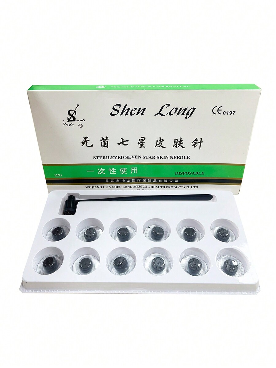 12Pcs Seven Star Dermal Needle Blood Hammer Lancet Sterile Disposable