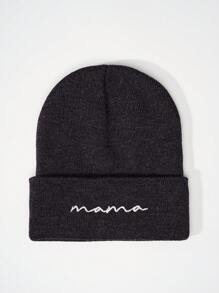 1顶男女通用Y2K风格刺绣“妈妈”针织帽，适合户外、休闲、冬季通勤等多种场合 - 針織帽 - 查看 10