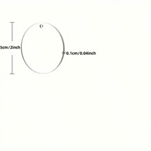 20 mặt dây chuyền trang trí bằng Acrylic tròn trong suốt có đĩa Acrylic, mặt dây chuyền trang trí có lỗ, thích hợp để chạm khắc trang trí Giáng sinh, vẽ tranh - 5cm - Xem 12