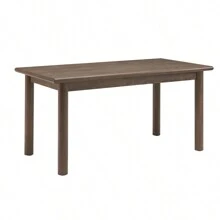 60" Rectangular Dining Table For 6 Person, Retro Kitchen Table, Wooden Dinner Room Table With Solid Wood Legs For Home Kitchen Restaurant Living Room, Ultra Easy To Assemble - Brown - View 5