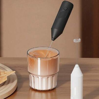 Milk Frother, Powerful Handheld Milk Frother, Mini Milk Frother Coffee Stirrer, Stainless Steel Drink Mixer, Suitable For Coffee, Latte, Cappuccino, Matcha, Hot Chocolate Portable Milk Frother, Cordless Electric Milk Frother, Mini Coffee Maker