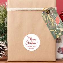 54/108/270/540 chiếc Nhãn dán tròn cổ điển chữ đỏ lễ hội tùy chỉnh cho quà tặng Giáng sinh vui vẻ, Nhãn Giáng sinh vui vẻ được cá nhân hóa, Nhãn quà tặng ngày lễ, Nhãn dán người nhận/người gửi, Nhãn quà tặng ngày lễ/Nhãn dán quà tặng Giáng sinh, Nhãn dán địa chỉ trả lại được cá nhân hóa cho phong bì, lời mời và gói hàng - Lý tưởng cho đám cưới, kỷ niệm và những dịp đặc biệt - Phong cách D - Xem 5