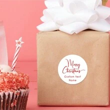 54/108/270/540 chiếc Nhãn dán tròn cổ điển chữ đỏ lễ hội tùy chỉnh cho quà tặng Giáng sinh vui vẻ, Nhãn Giáng sinh vui vẻ được cá nhân hóa, Nhãn quà tặng ngày lễ, Nhãn dán người nhận/người gửi, Nhãn quà tặng ngày lễ/Nhãn dán quà tặng Giáng sinh, Nhãn dán địa chỉ trả lại được cá nhân hóa cho phong bì, lời mời và gói hàng - Lý tưởng cho đám cưới, kỷ niệm và những dịp đặc biệt - Phong cách D - Xem 6