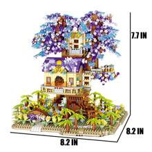 7080pcs Building Blocks, Street View Magic Flower House DIY, Christmas, Day Gift - Dream Flower Room - View 11