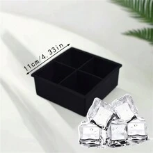 4-Cavity/8-Cavity Giant Silicone Tray Mold, 2-Inch Big Ice Cubes, Flexible, 4/8 Cavities Easy Release, Slow Melting Suitable For Whiskey, Cocktails, Eid Al-Fitr Gift