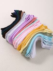 14 Paar zufällige Farben Kinder Halbe Polster Kurzsocken Athletic Knöchelsocken Jungen Mädchen Knöchelsocken Kinder Sport Knöchelsocken