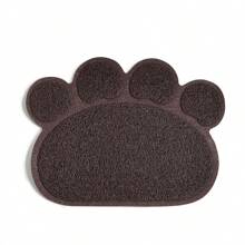 1 Pièce Tapis De Litière Pour Animal De Compagnie En Pvc Antidérapant En Forme D'empreinte De Pied, Double Usage Comme Tapis De Litière Pour Chat Et Tapis De Table