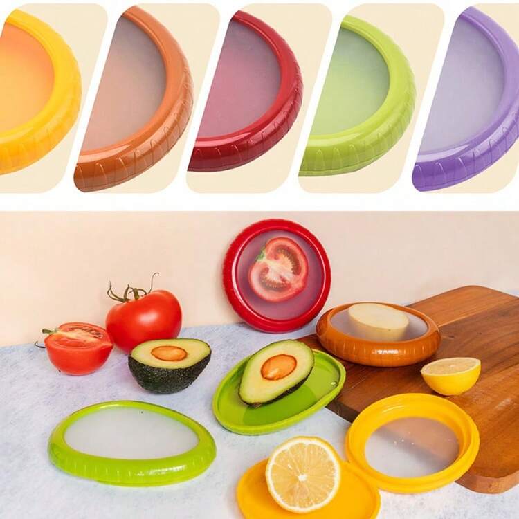 1 hộp đựng thực phẩm bằng silicon đựng chanh, bơ, hành tây, tủ lạnh, hộp đựng sản phẩm kín di động ngoài trời, quà tặng Halloween/Lễ Tạ ơn/Giáng sinh, đồ dùng nhà bếp, trang trí phòng, thích hợp cho nhà bếp, nhà hàng, tiệc tùng, cắm trại, tụ họp, quà tặng cho bạn bè, quà tặng gia đình, quà tặng Giáng sinh - Nhiều màu - Xem 14