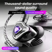 入耳式耳塞 高品质耳机 2 种颜色可选 内置麦克风 入耳式有线耳机 适用于手机电脑耳机 兼容 Apple iPhone、iPad、笔记本电脑，适用于 IOS/Android 用户，适合家人、朋友、儿童、生日、圣诞节、冬季、节日的礼物 简约美观且佩戴舒适，享受清晰的音频与麦克风功能，适用于手机电脑的运动耳机 - 彩色 - 查看 11