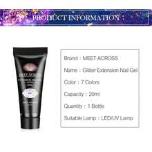 Mtssii Bộ 5 chiếc/bộ 20ml gel nối móng tay bằng poly màu xanh lấp lánh có gel tạo móng UV, dạng kép, cọ và thìa – Làm móng nhanh hơn để móng chắc khỏe hơn - Nhiều màu - Xem 11