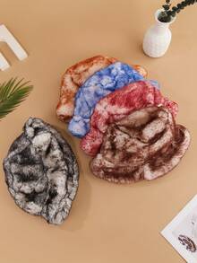 1 件时尚扎染波西米亚街头帽子，采用涤纶纤维制成，蓬松，温暖，防风，复古防晒，厚实保暖外套，适合秋冬季 - A - 查看 8