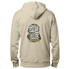 Cotton Sweatshirt With Pocket And Kangaroo Hood Comfortable Printed Salt Light Back - 米色 - 查看 1