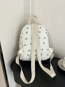 Minimalistyczny, niszowy, swobodny, wielofunkcyjny mini plecak dla kobiet - Biały - Zobacz 5