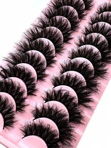 10 Cặp Mi Mắt Mèo Tự Nhiên 3D, Dày, Mượt, Mềm, Chéo, Mi Nối Dễ Thương, Trang Điểm Quyến Rũ Tự Nhiên - lông mi mềm mại - Xem 6