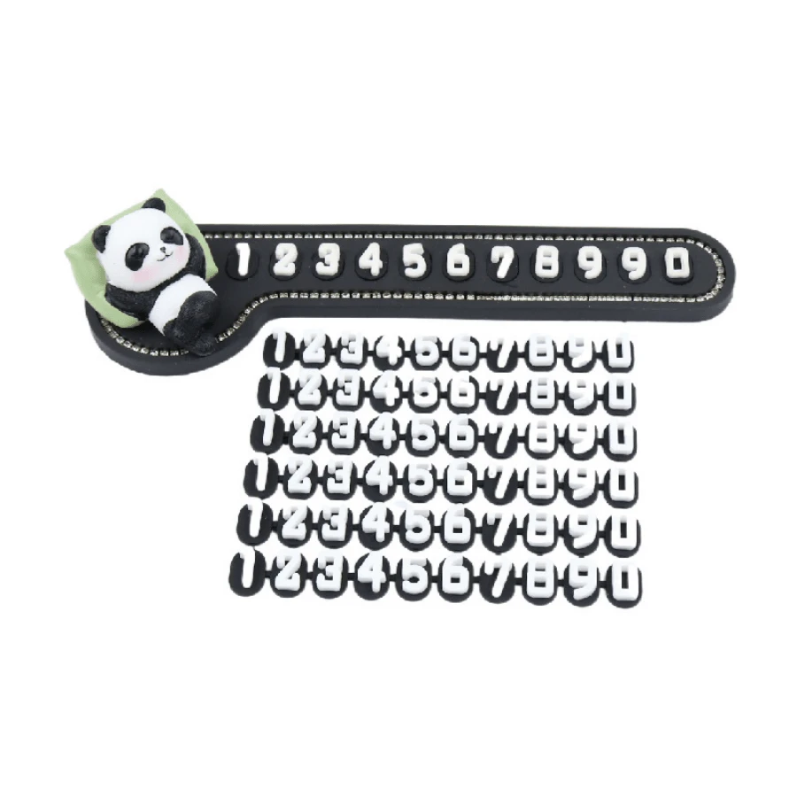 OnBoard Temporary Parking License Plate Creative Panda Moving Phone