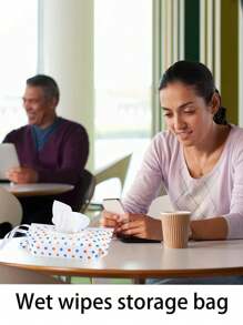 2pcs/1pc EVA 便携式湿巾架、可再填充湿巾袋、户外旅行湿巾容器、湿巾盒、湿巾分配器盒、带翻盖的湿巾盒、旅行用可再填充纸巾盒、浴室和汽车用桌饰、Nachttisch、纸巾架、厨房、厨房卷纸架、纸巾卷架、厨房纸巾、纸巾架、厨房餐桌装饰、家庭厨房卧室客厅餐厅、家居装饰配件、装饰盒、女性婚礼礼物、夏季旅行节日必备品 - 彩色 - 查看 4