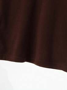 Long Sleeve T-Shirt For Boys, Thickened Crew Neck Casual All-Match Tee, For Spring, Autumn & Winter - Chocolate Brown - View 5