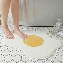 1 tấm thảm phòng tắm bằng vải Cashmere giả, vui nhộn, dễ thương, siêu mềm, sang trọng, mềm mại, thấm hút, chống trượt, giặt máy/sấy khô, thảm chùi chân, thảm phòng tắm hình quả trứng, bồn rửa, bồn cầu, vòi hoa sen, bồn tắm, phòng khách - Nhiều màu - Xem 1