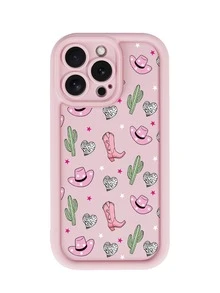 1 Ốp điện thoại thiết kế mũ ba chiều màu hồng và giày cao gót tương thích với iPhone 16/7 Plus/8 Plus/8/SE 2/11/11 Pro/11 Pro Max/XS/XR/12 Pro/12 Pro Max/13/13 Pro/13 Pro Max/14 Pro/14 Pro Max/15/15 Plus/15 Pro/15 Pro Max - Hồng - Xem 5