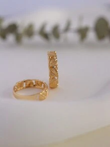 1pc 18K Gold Plated Vintage Hollow Tree Leaf Ring, S925 Sterling Silver Style Rich In Details & Suitable For Daily Wear, Designer Collection For Women