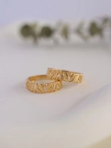 1pc 18K Gold Plated Vintage Hollow Tree Leaf Ring, S925 Sterling Silver Style Rich In Details & Suitable For Daily Wear, Designer Collection For Women