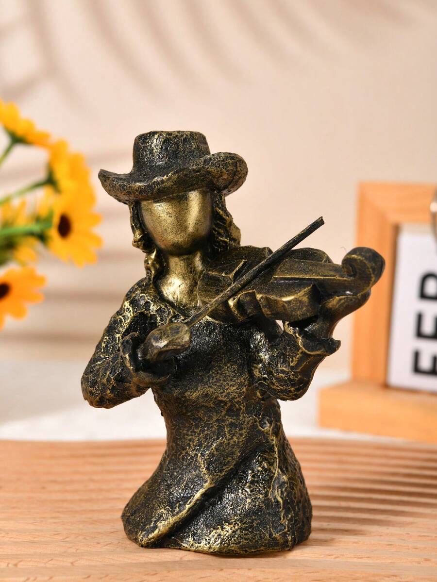 1 bức tượng nghệ sĩ biểu diễn nhạc cụ thú vị, thích hợp để trang trí nhà cửa, trang trí phòng ngủ, văn phòng và học sinh, món quà Giáng sinh tuyệt vời nhất, mùa thu - Nhiều màu - Xem 1