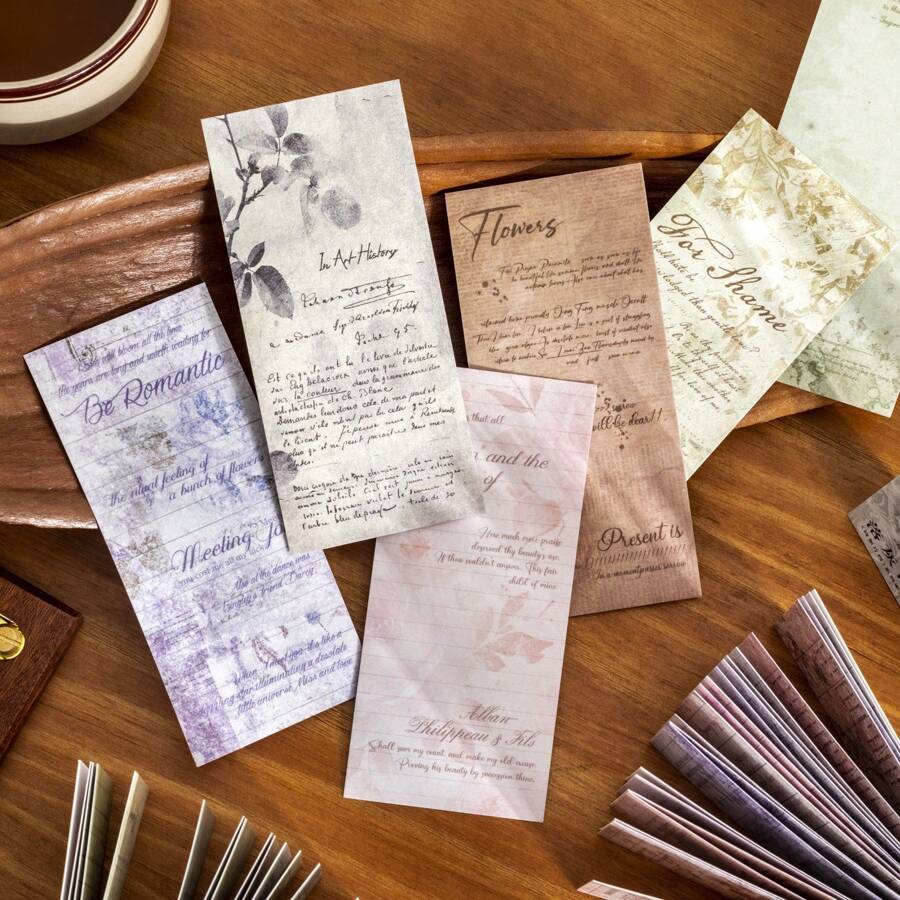 20 张诗歌片段贴纸书，创意美学贴纸拼贴 DIY 装饰，节日礼物，个性化剪贴簿学校用品 - 彩色 - 查看 1