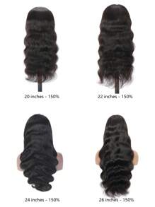 Ashimary Hair Invisi Strap Snug Fit 360 Glueless Wig Body Wave Transparent Lace Frontal Wig Bleached Knots Pre-Cut Lace Natural Black Color Hair 100% Human Hair Pre-Plucked Wig For Women - SNatural - View 8