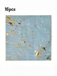 8/16 件水蓝色六角形铝箔纸盘 - 儿童生日、婚礼和庆典的一次性派对用品 - 非常适合蛋糕、水果和下午茶 - 彩色 - 查看 4