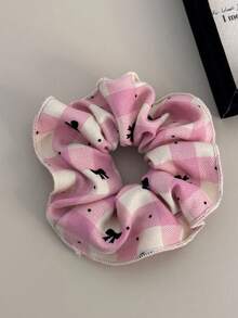 1 件格子发圈，高弹性耐用发带，适合马尾辫，不会损坏头发 - 彩色 - 查看 5