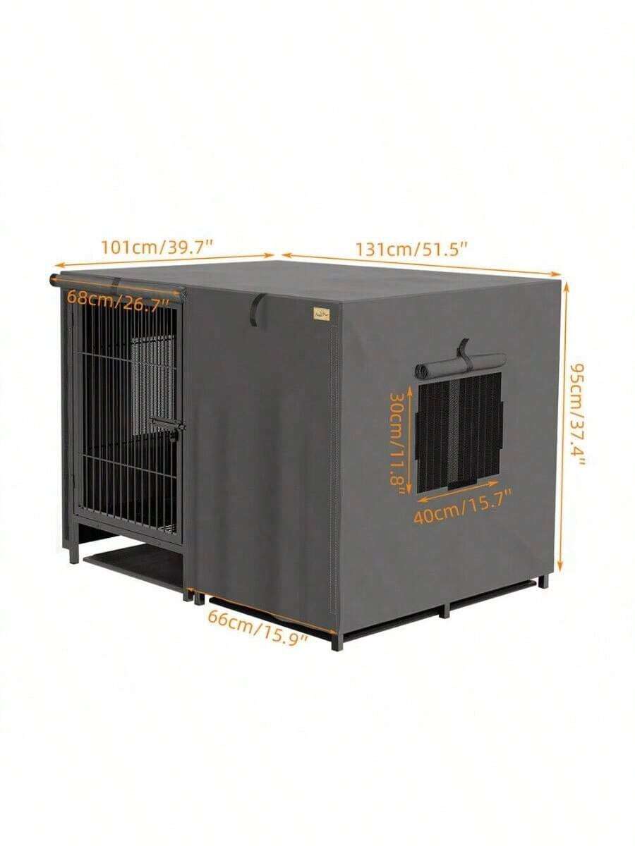 52x40'' Heavy Duty Metal Dog Crate Cage Indoor Outdoor Kennel Pen With