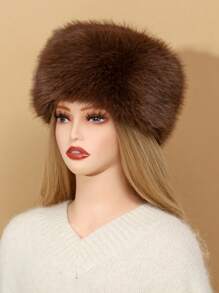 1 套时尚经典豹纹蓬松柔软蓬松户外保暖休闲便帽和围巾 - A - 查看 24